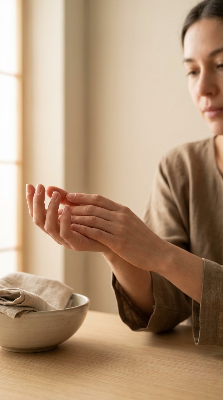 Profesional con foco en el toque consciente